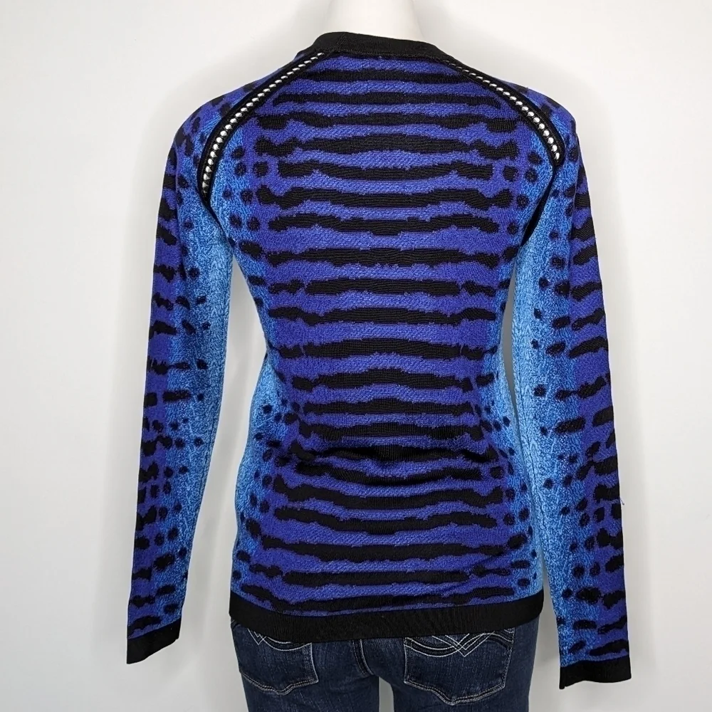 Proenza Schouler Re Edition black blue silk sweater S - Picture 8 of 12